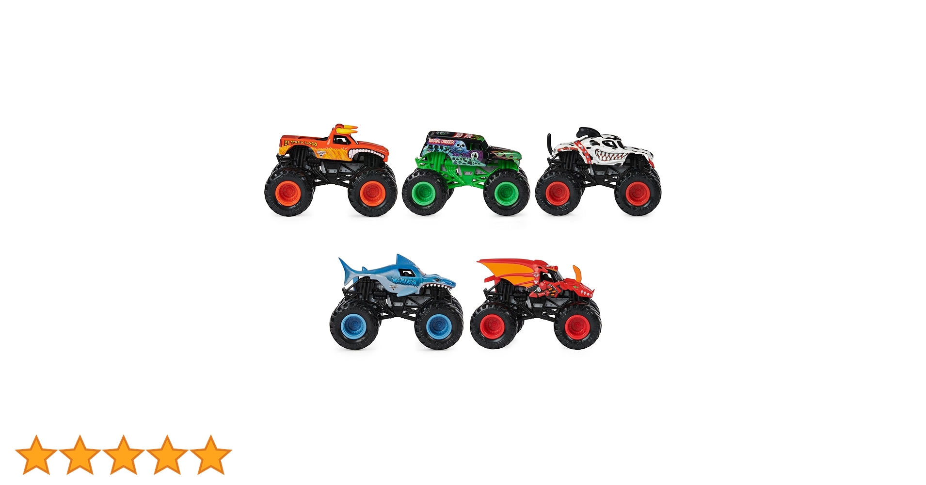 MONSTER JAM モンスター ジャム PIT PARTY 5 Pack Monster Jam, Official Pit Party 5-Pack of 1:64 Scale Monster